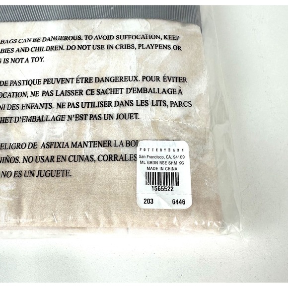 Pottery Barn Monique Lhuillier Garden Rose King‎ Sateen Sham Blush Pink New - Picture 5 of 6